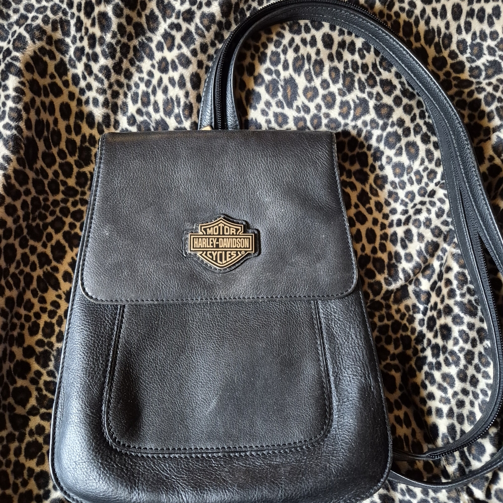 Harley-Davidson Black Crossbody Bag with Logo